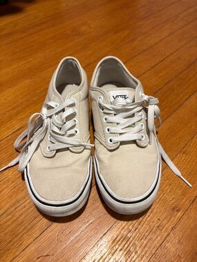Vans Beige Low-Top Canvas Sneakers